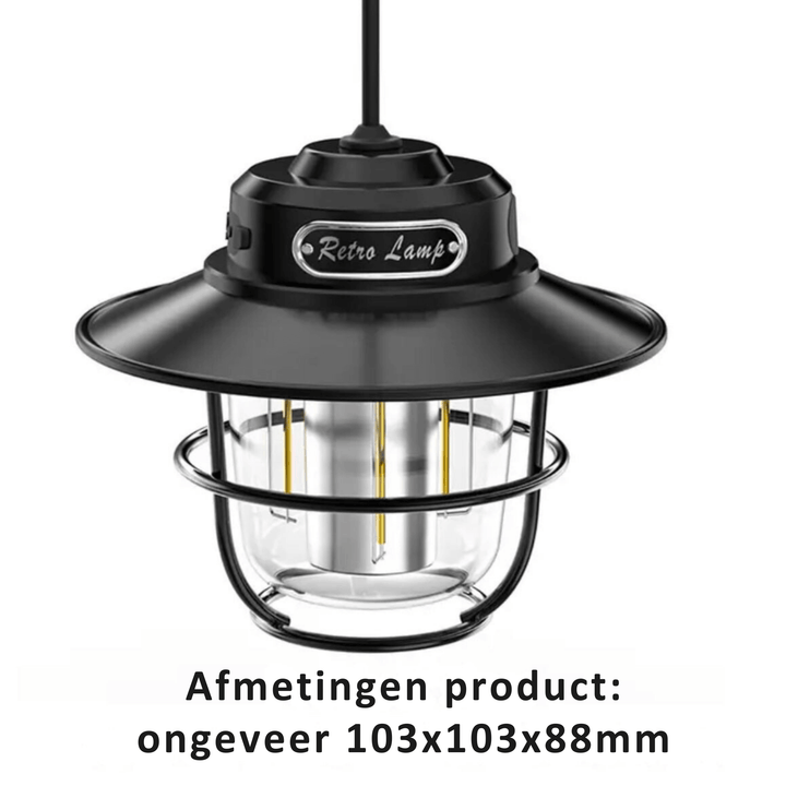 Lampe de camping LED portable au style rétro