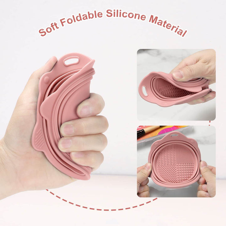Faltbare Silikon Make-up Pinselreinigungs-Schüssel