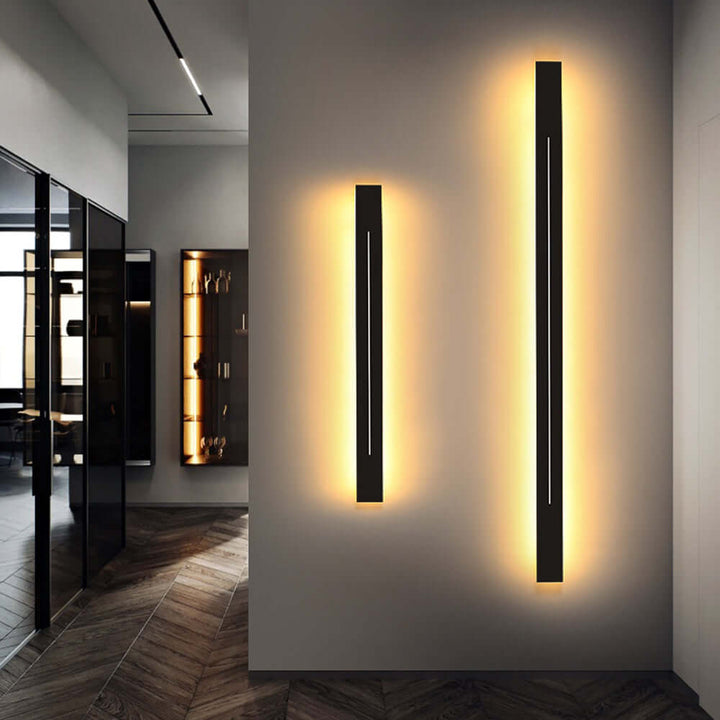 Moderne LED Wandleuchte Gold Schwarz Innen