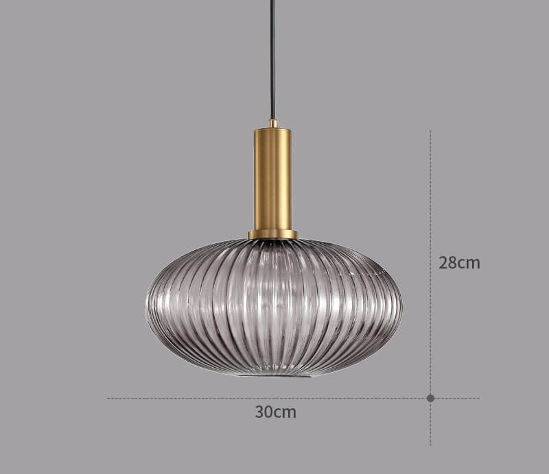 Lampe à suspension rétro en verre coloré