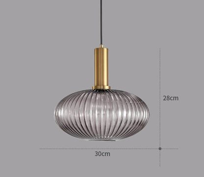 Lampe à suspension rétro en verre coloré