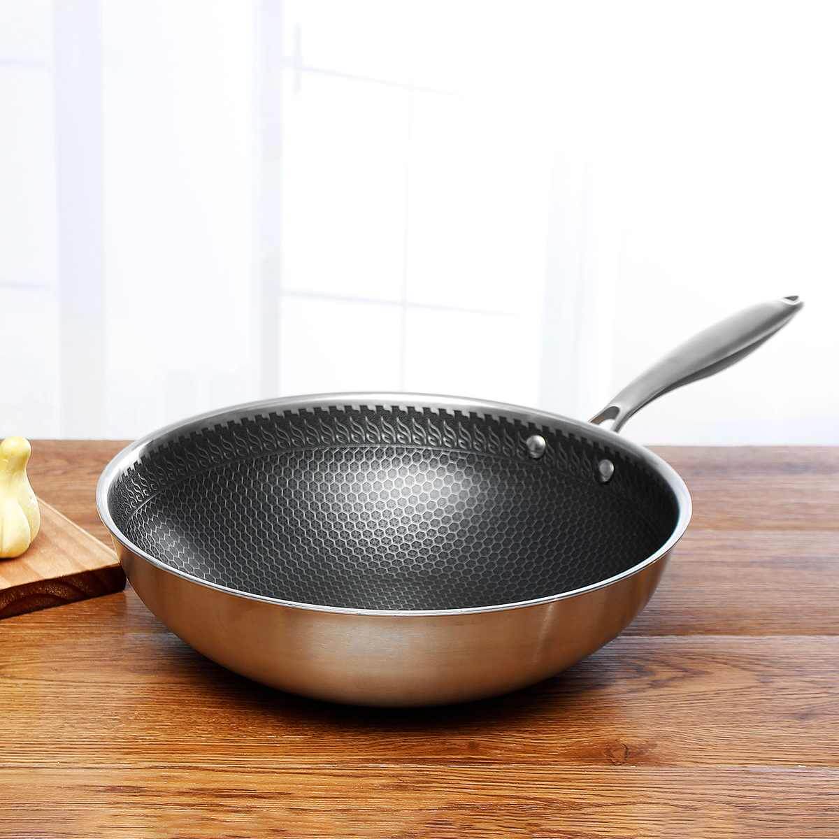Antihaft-Bratpfanne 28cm - Edelstahl Induktion - Kratzfest