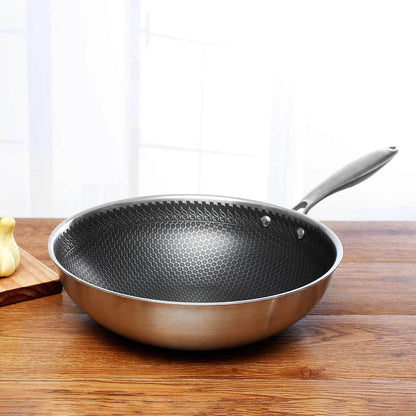 Antihaft-Bratpfanne 28cm - Edelstahl Induktion - Kratzfest