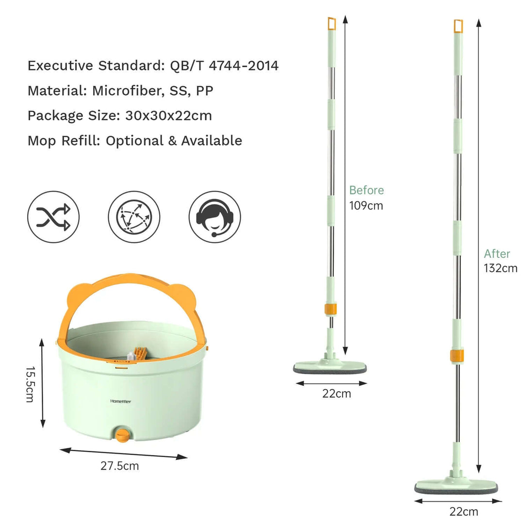 Rotierender Wischmopp mit Eimer - SpinMop