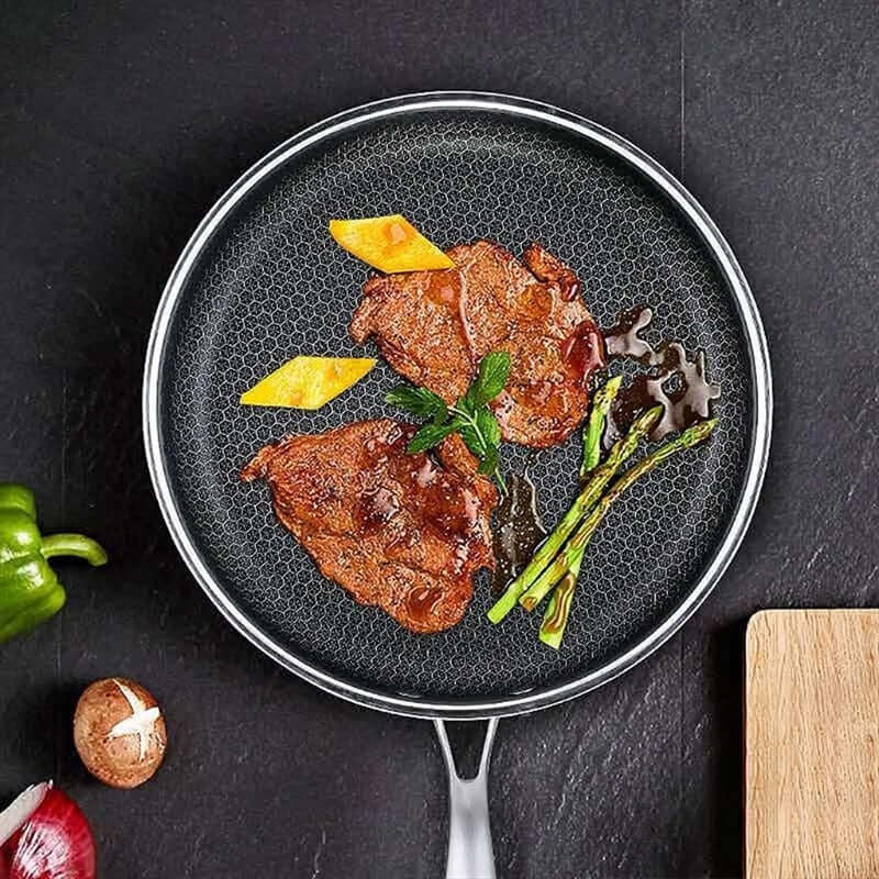 Antihaft-Bratpfanne 28cm - Edelstahl Induktion - Kratzfest