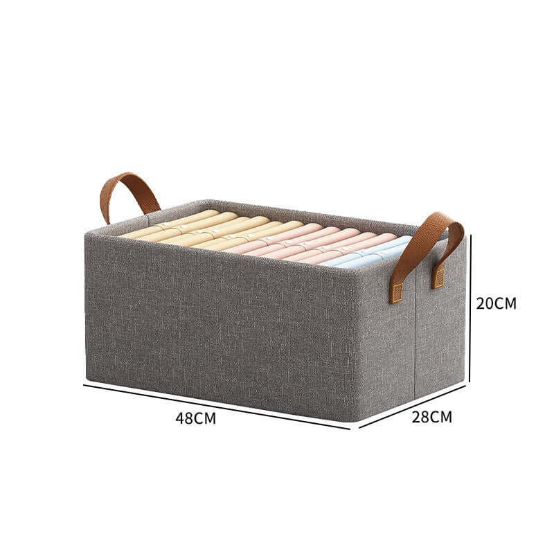 Boîte de rangement pliable avec poignées