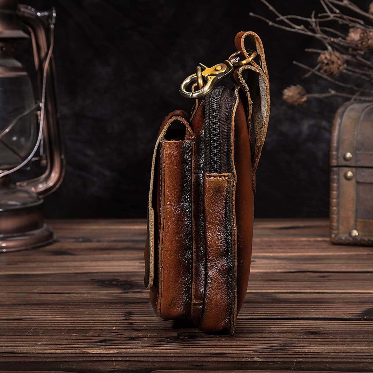 Sac banane en cuir pour homme