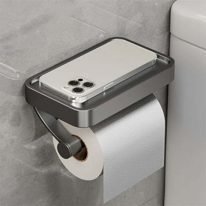 Edelstahl Toilettenpapierhalter mit Ablage