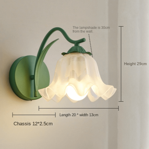 Blumen Wandlampe Retro Design