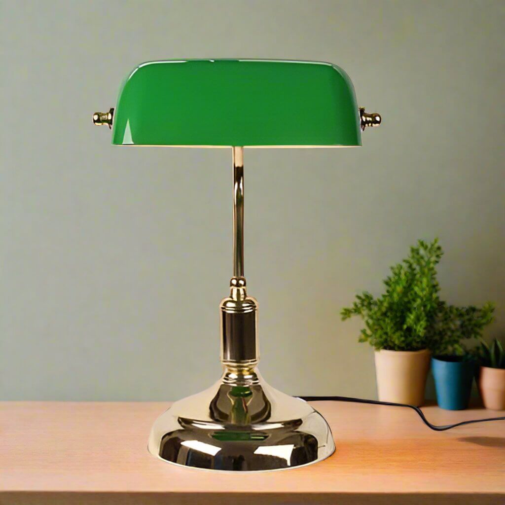 Elegante Glas-Tischlampe im europäischen Stil