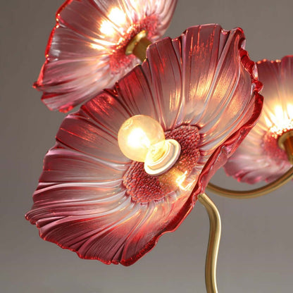 Moderner Glas-Kronleuchter Lotusblüten-Design