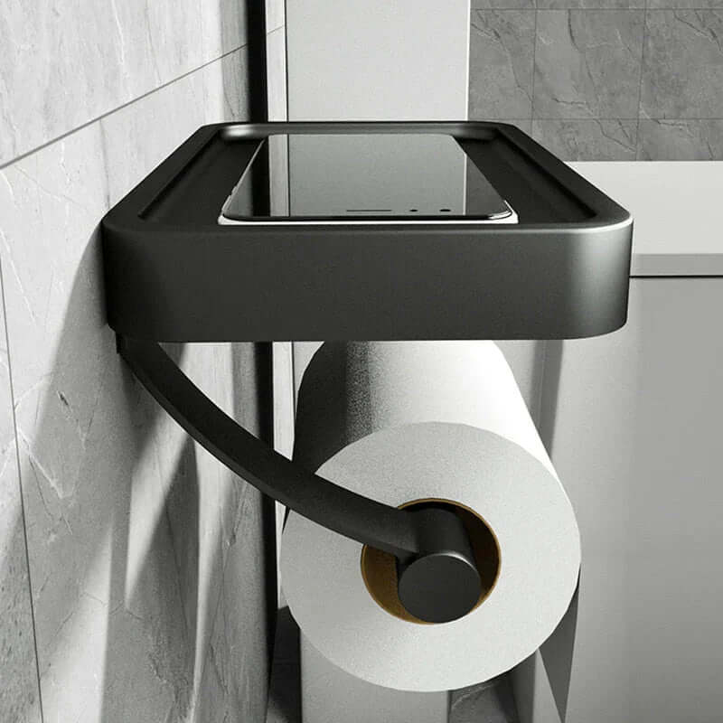 Edelstahl Toilettenpapierhalter mit Ablage