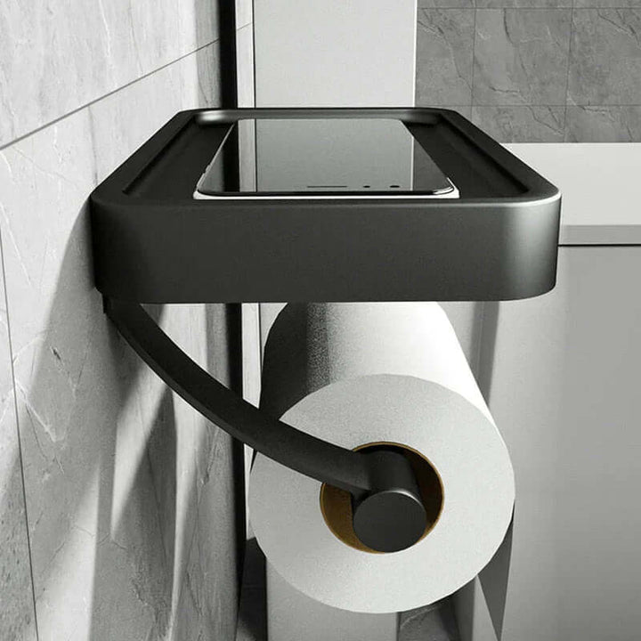 Edelstahl Toilettenpapierhalter mit Ablage