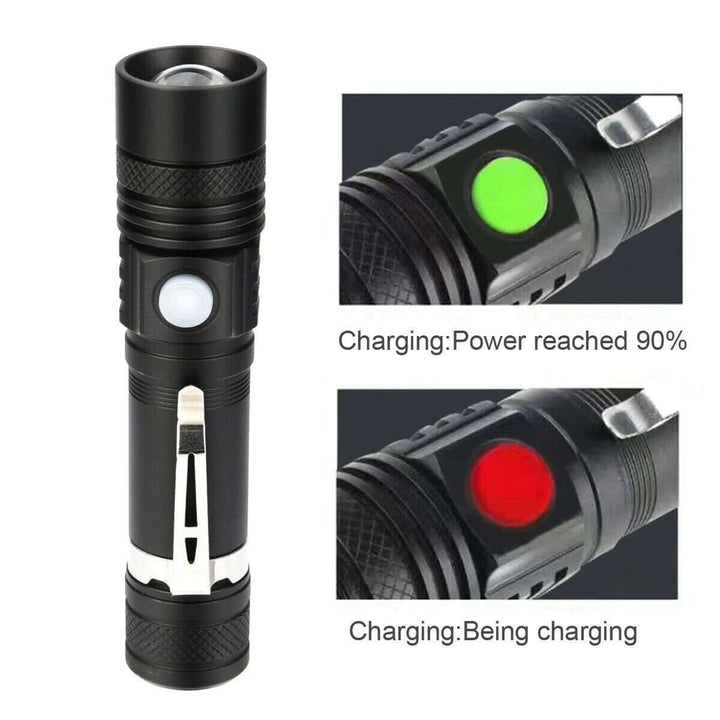 Lampe torche tactique LED 90 000 lm avec zoom 