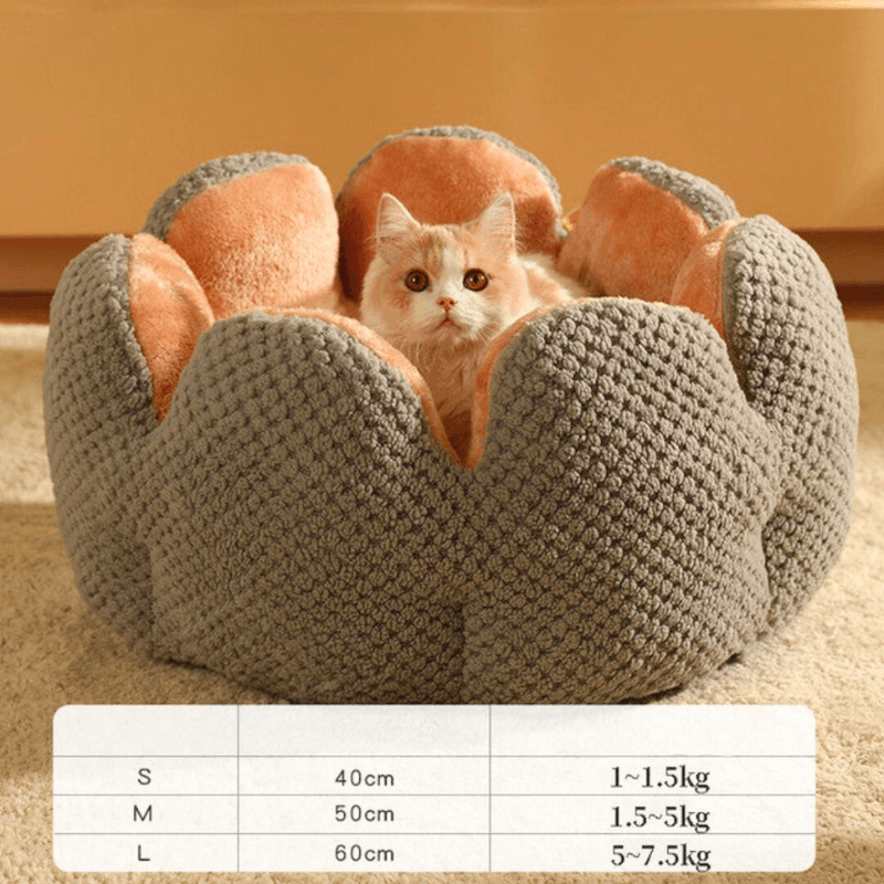 Lit douillet pour animaux de compagnie en forme de fleur pour chats et chiens