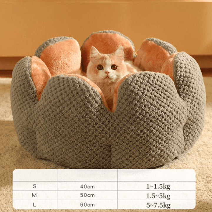 Lit douillet pour animaux de compagnie en forme de fleur pour chats et chiens