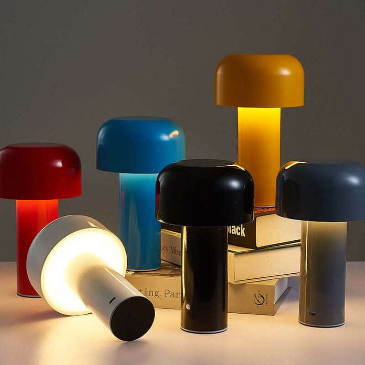Schnurlose Pilz-Tischlampe, dimmbar