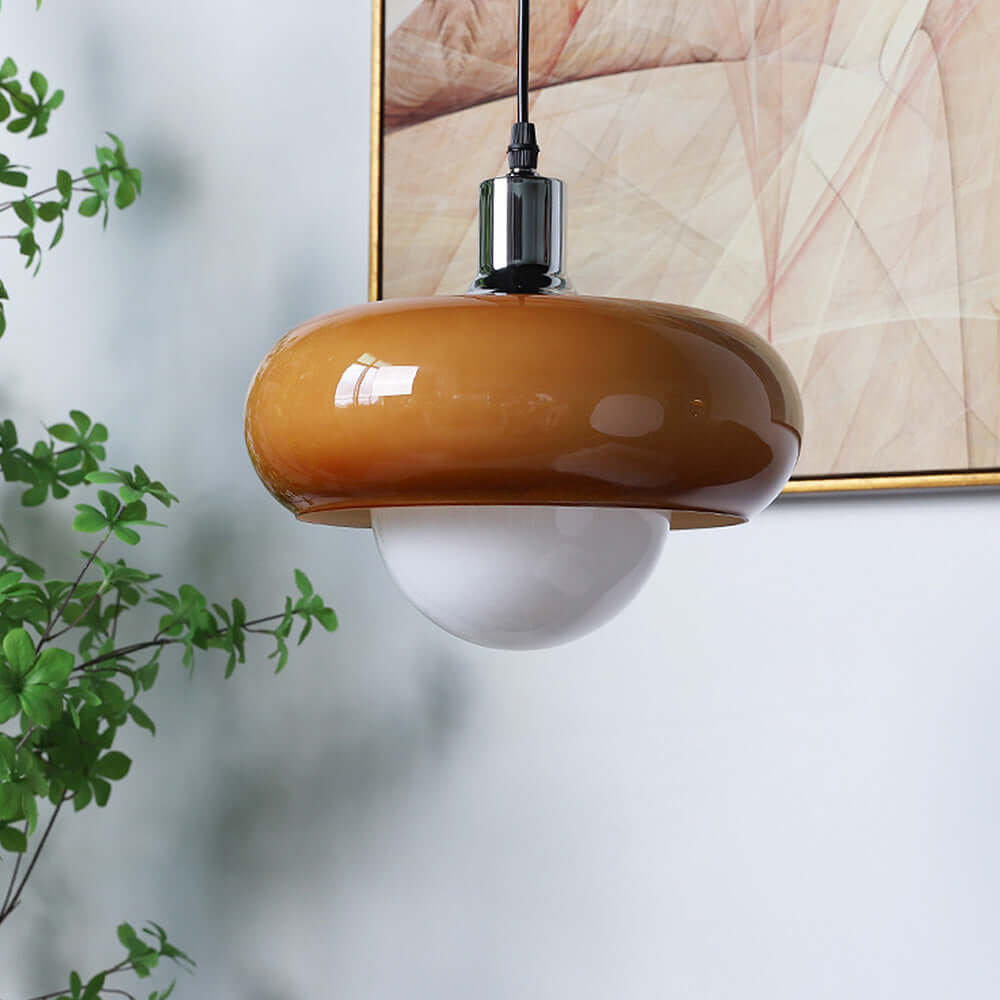 Kaffee Glas Pendelleuchte Bauhaus Stil