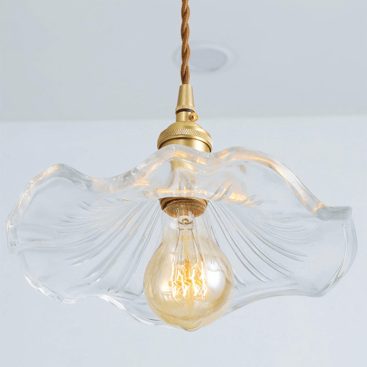 Blumen Pendelleuchte Glas LED
