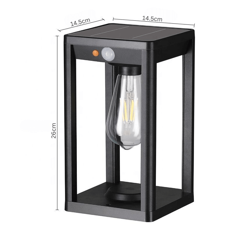 Solar-Säulenlampe mit Bewegungsmelder