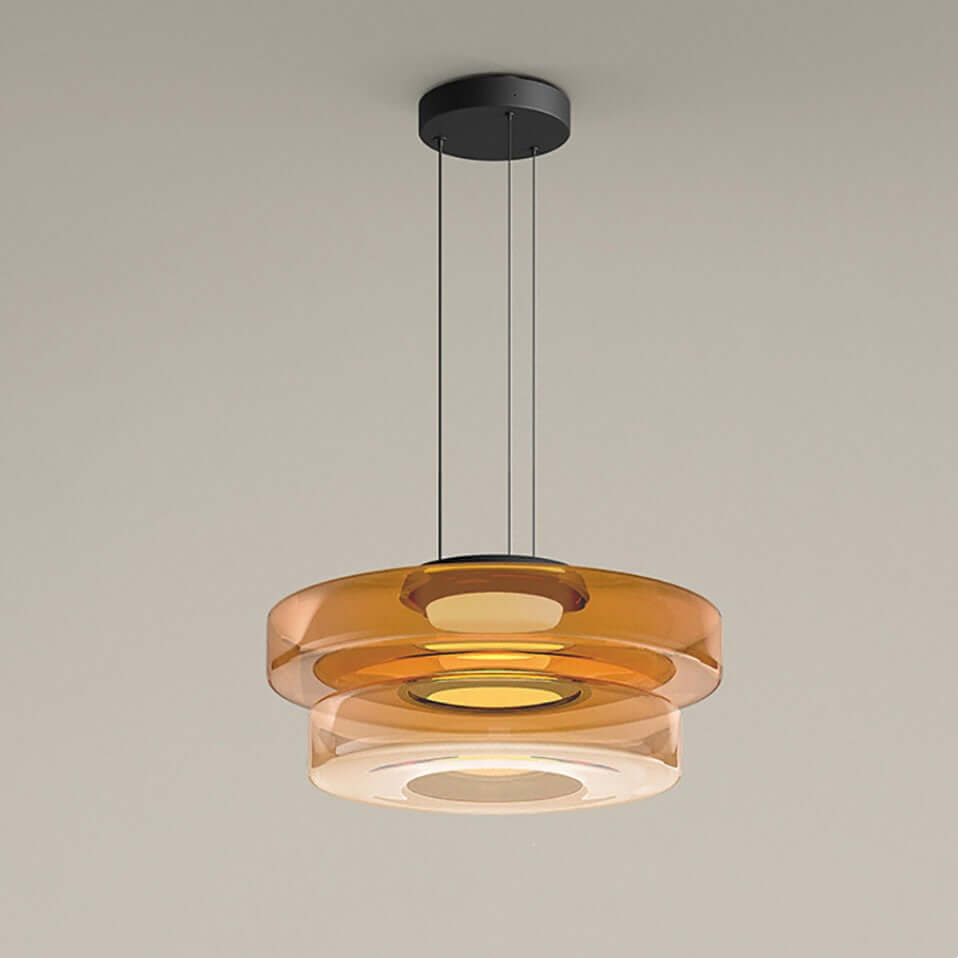 Elegante Bauhaus Glas-Hängeleuchte