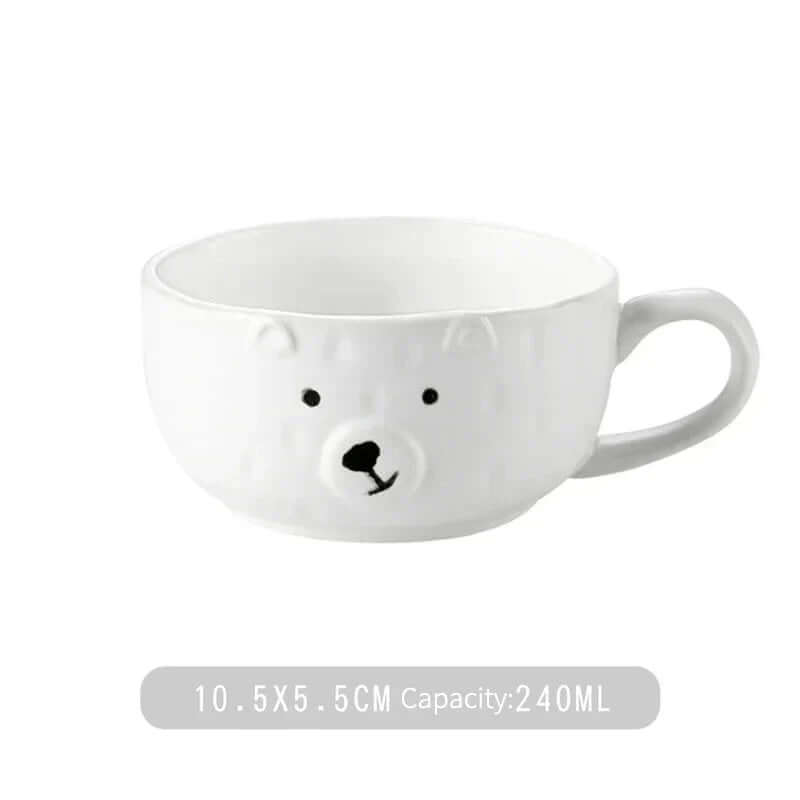 Jolie tasse en céramique en forme d'ours polaire - parfaite pour le thé et le café