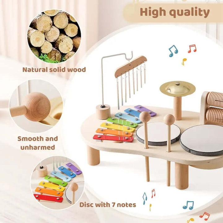 Holzbrettspielzeug Musikstation - Kreativspielzeug für Kinder