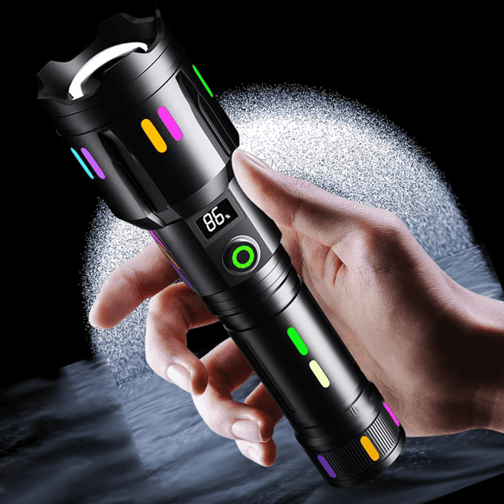 Lampe de poche LED 9000 lumens, rechargeable