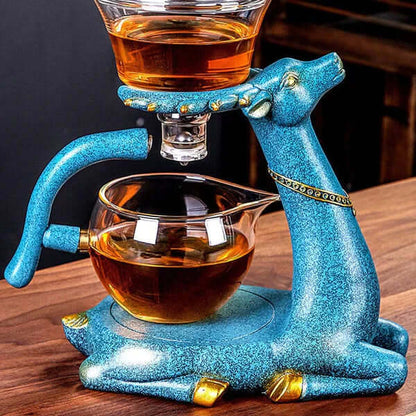 Service à thé à motif animalier - Infusion de thé élégante