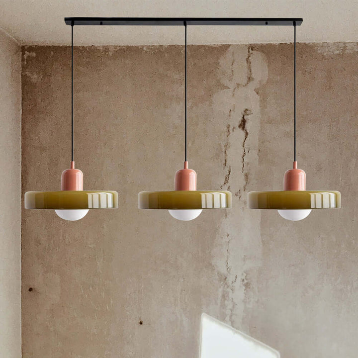 Lampe suspendue Bauhaus à 3 têtes