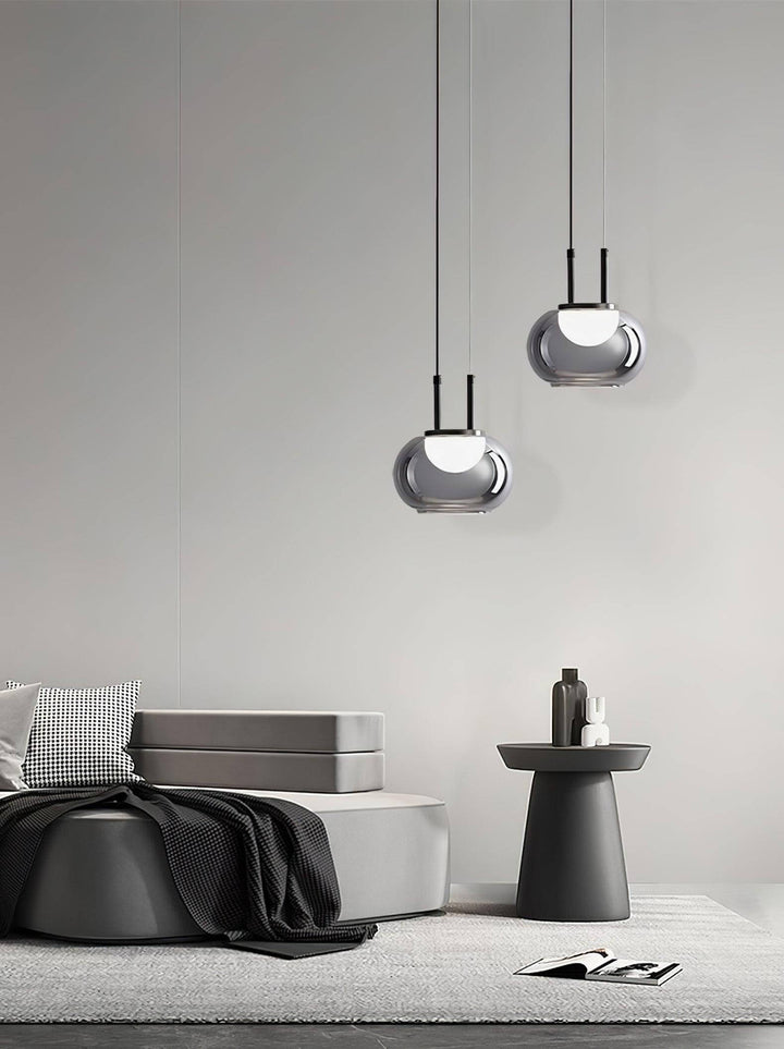 Moderne Halo Pendelleuchte, 3-flammig