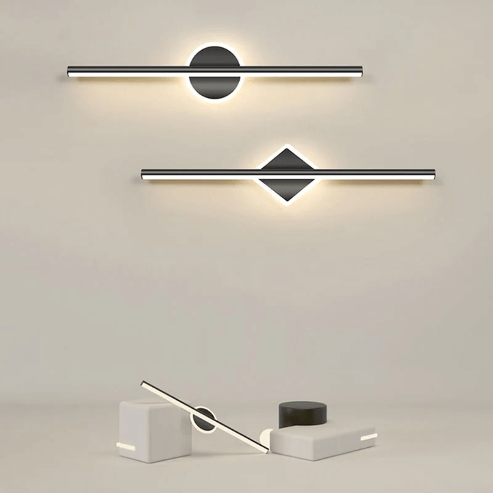LED Wandleuchte Modern Schwarz - Gold 3 Lichtfarben