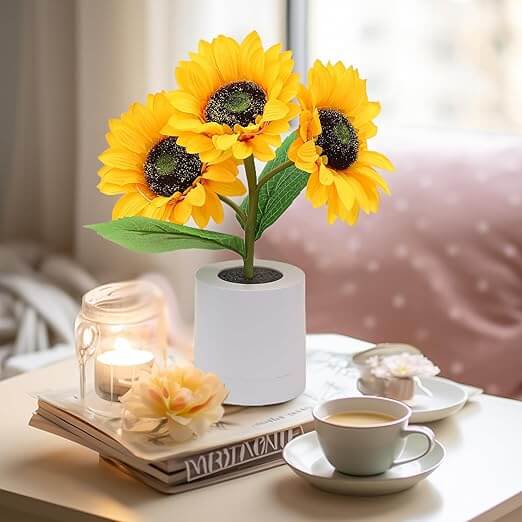 LED Sonnenblumenlampe Stimmungslicht Dekoleuchte