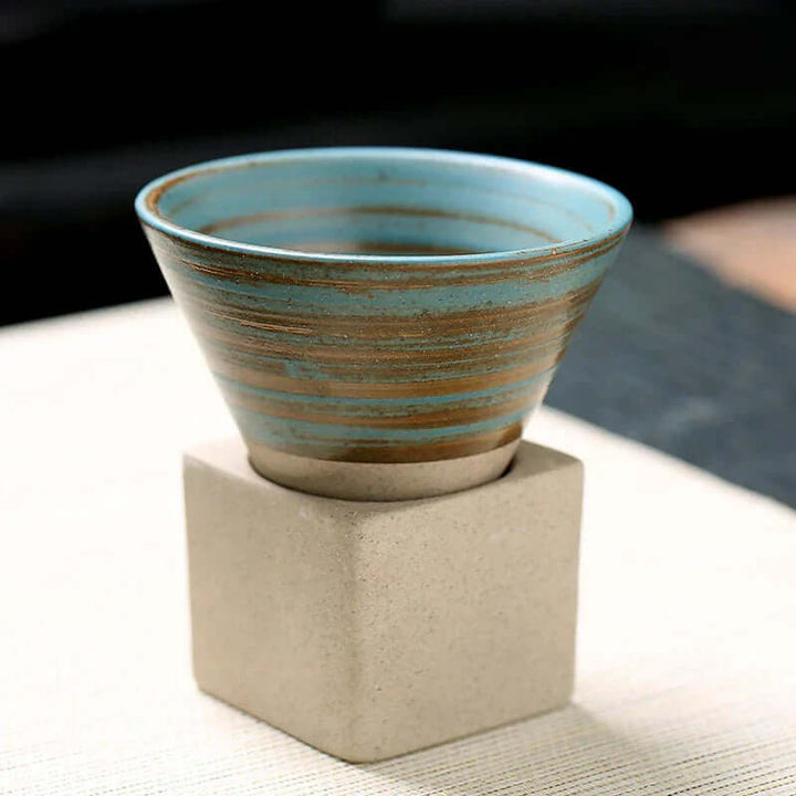 Handgefertigte Keramik Teetasse - Japanischer Stil
