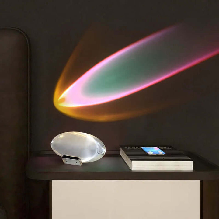 Kristall Nachttischlampe mit Sternenhimmel Projektor
