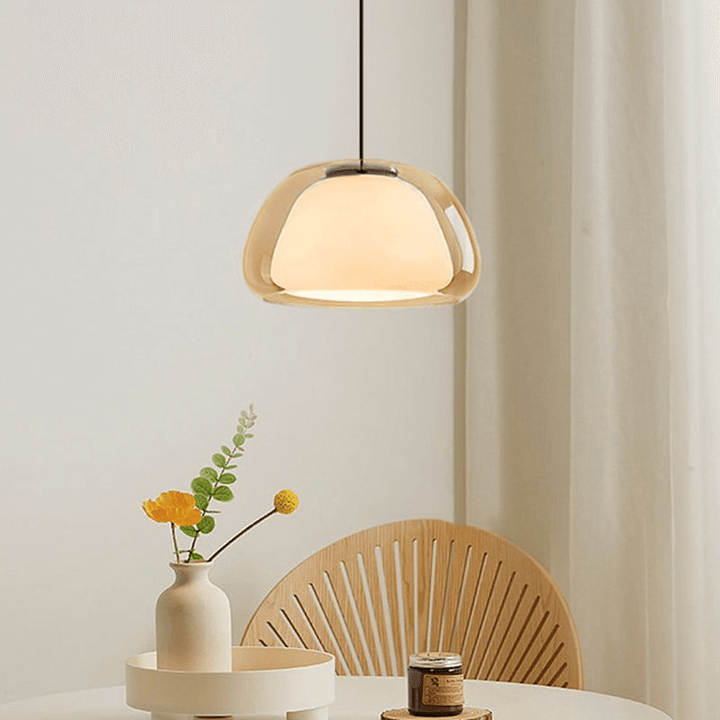 Moderne Milchglas Hängeleuchte Jelly