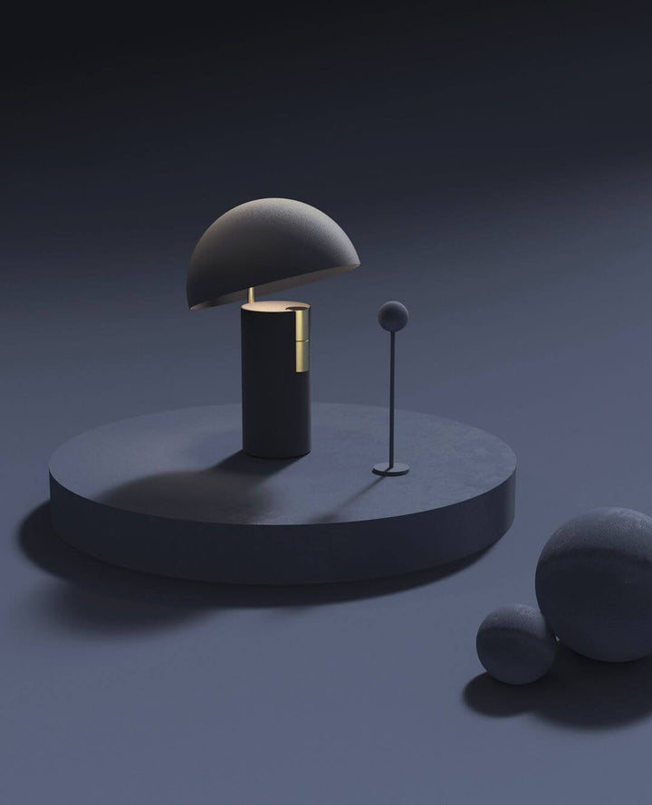 Lampe de table au design moderne avec cylindres rotatifs