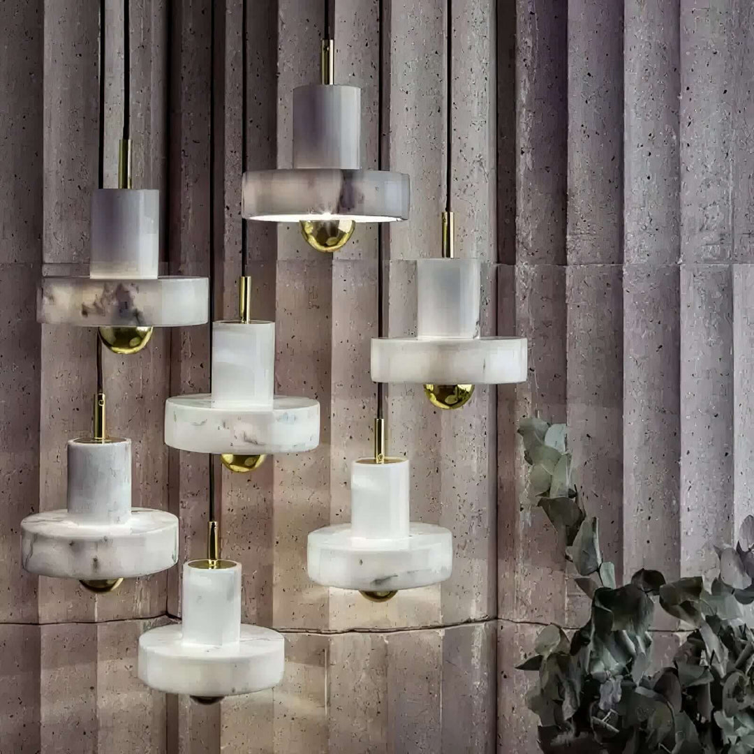 Marmor Hängeleuchte mit integrierter LED