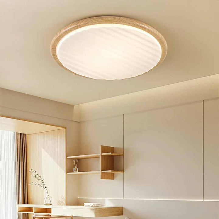 LED Deckenleuchte Holzoptik Schlafzimmer