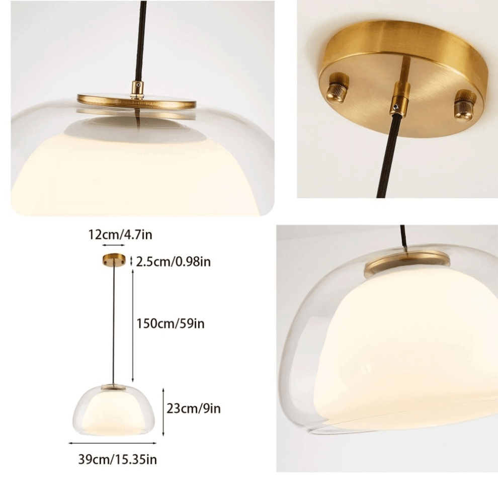 Moderne Milchglas Hängeleuchte Jelly