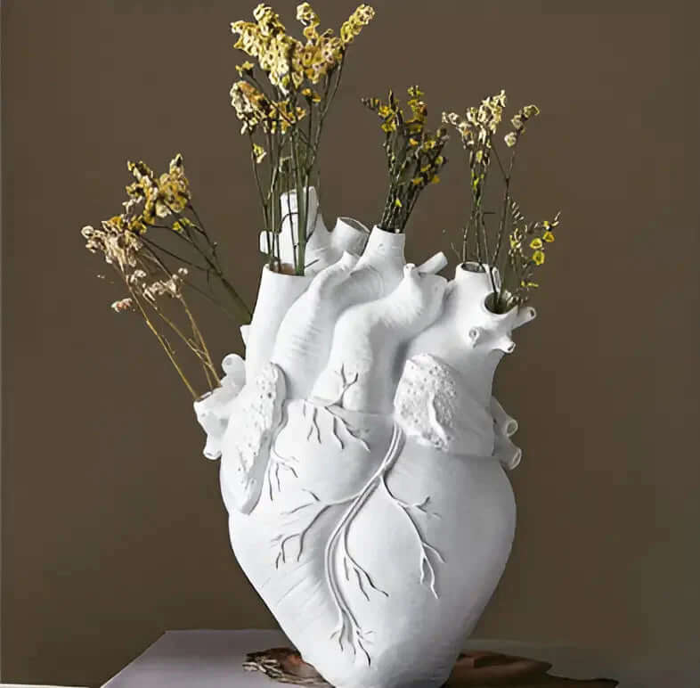 Vase coeur - design grec - objet décoratif