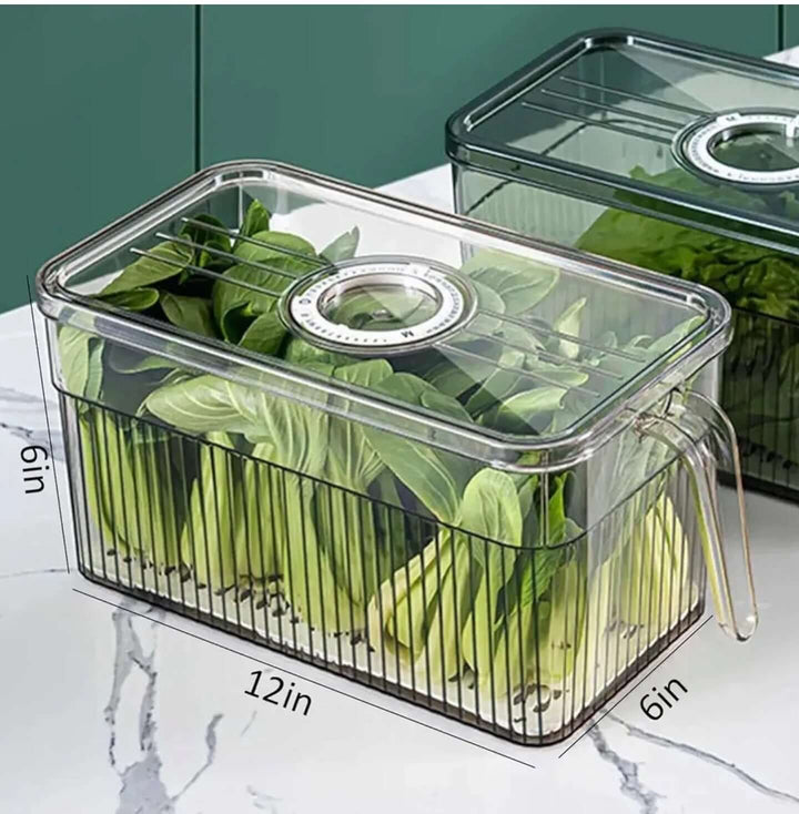 Boîte de rangement pour réfrigérateur - Empilable, transparente