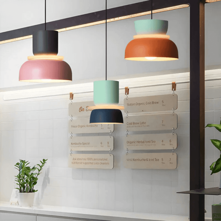 Bunte LED Pendelleuchte Macaron Design