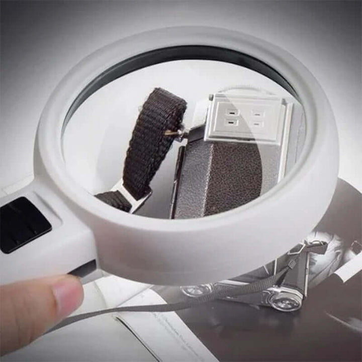 Lampe loupe LED 30x avec loupe