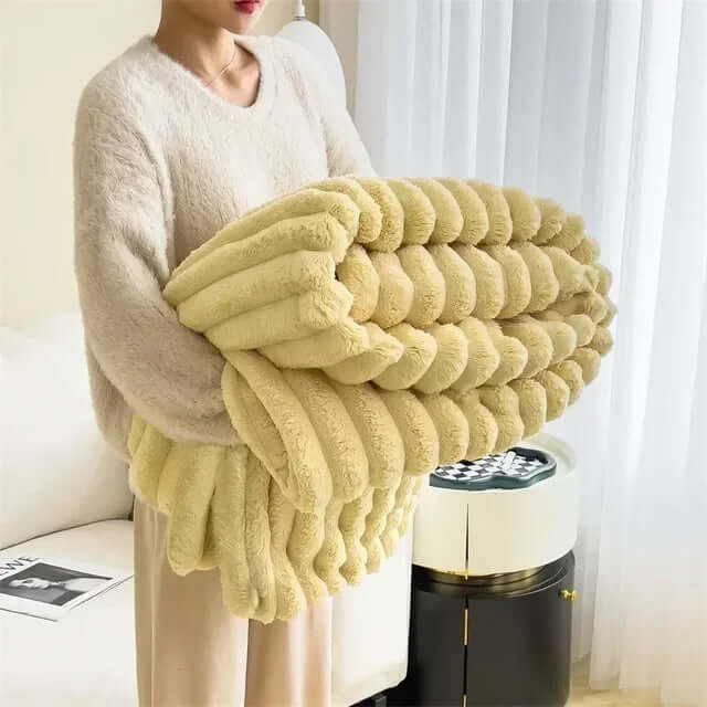 Kuschelige Plüschdecke für Gemütlichkeit