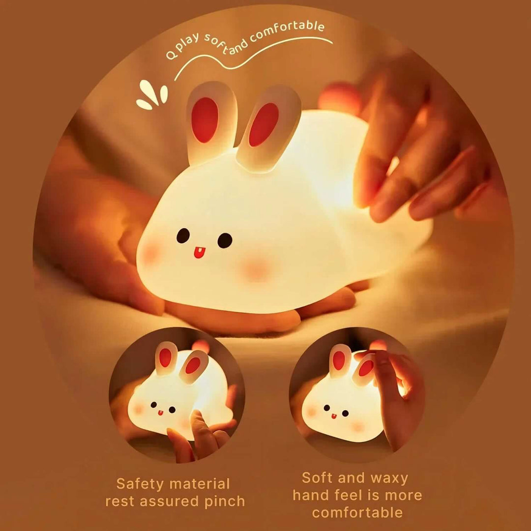 Kuscheliges Nachtlicht Kaninchen: Sanftes LED-Licht für Babys & Kinder