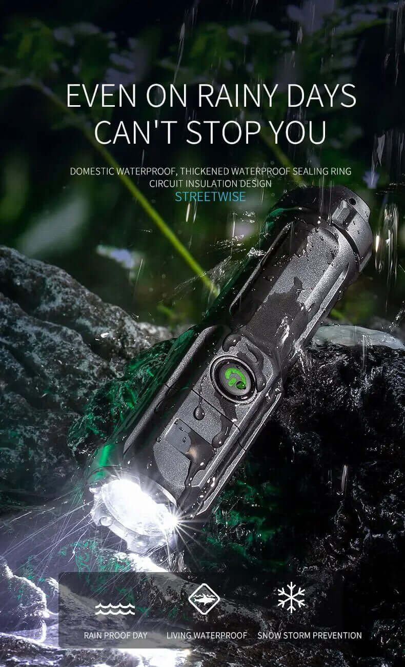 Leistungsstarke LED Taschenlampe, Zoom, USB