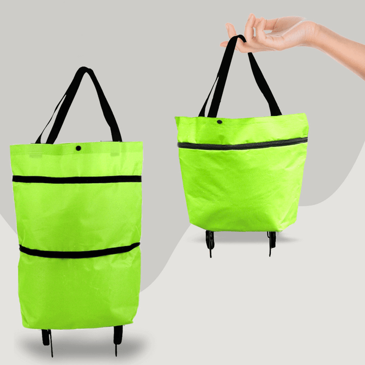 2-in-1 Einkaufstasche mit Rollen, 30 kg Tragkraft