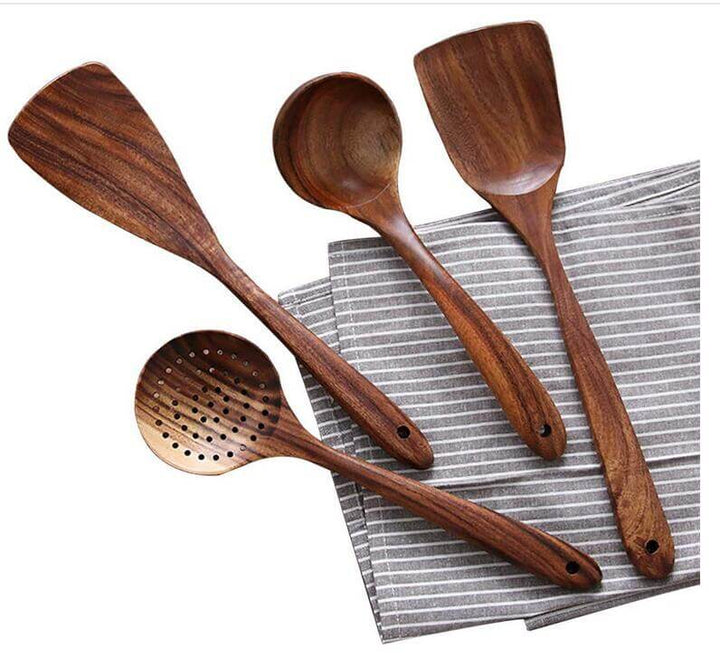 Holz-Küchenhelfer-Set - Natürlich & Langlebig