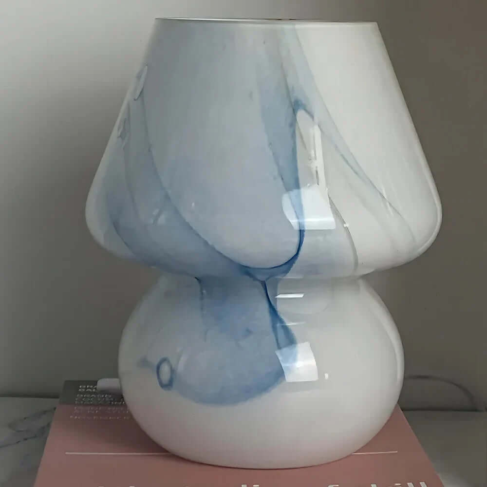 Lampe champignon décorative en verre
